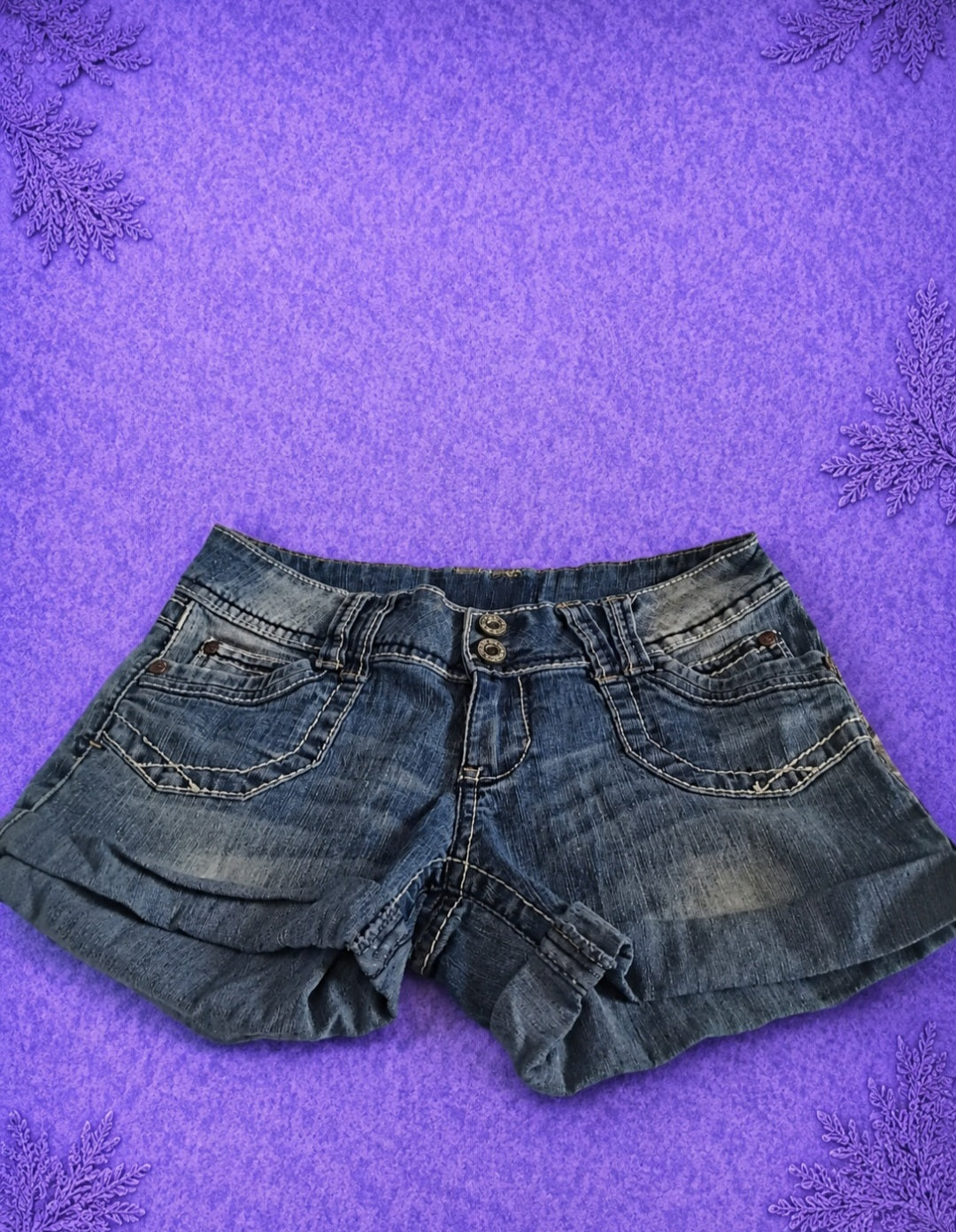Shorts Jeans Angels Donna Y2K Vita Bassa Denim Blu | Gedico Store