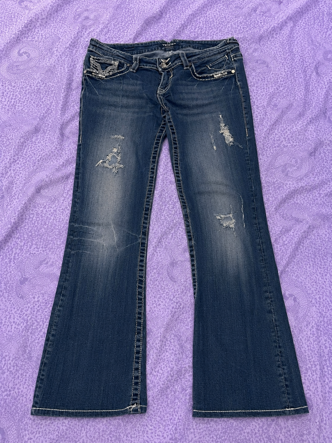 Jeans Vigoss Bootcut Y2K Donna – Denim Blu Elasticizzato a Vita Bassa