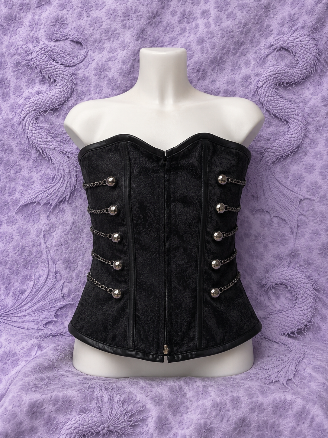 Spirit Top Nero con Catene e Dettagli Metallici | Nuovo con Cartellino XS/S