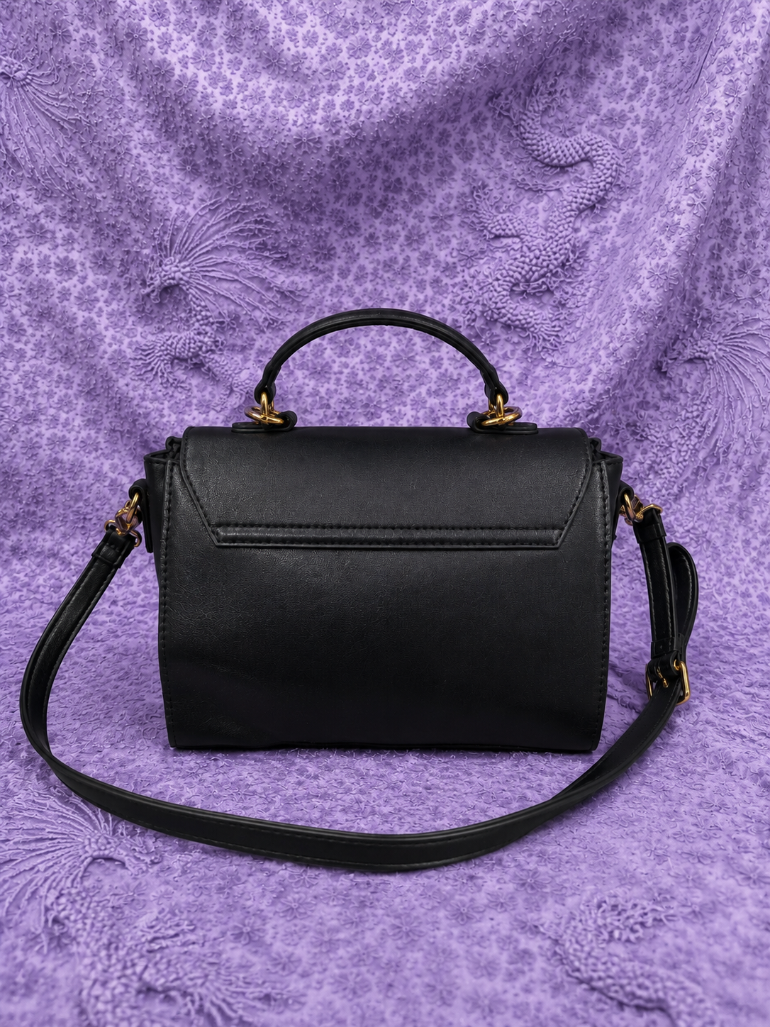 Borsa Moda Luxe Leopardata a Mano e Tracolla Animalier Nera