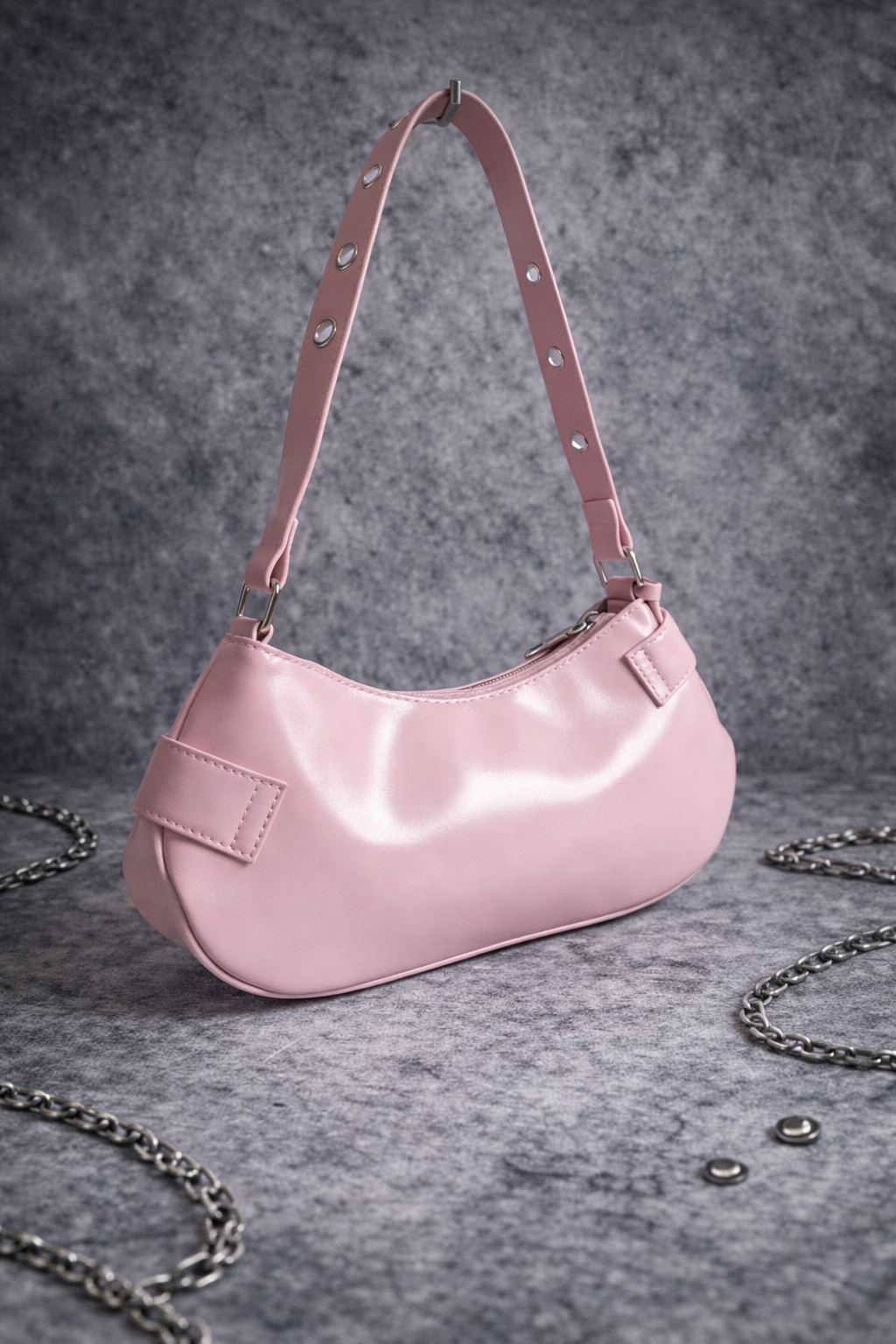 Mini Shoulder Bag Y2K Rosa con Fibbie | Vintage 2000s Style Prezzi speciali · Ultimi pezzi