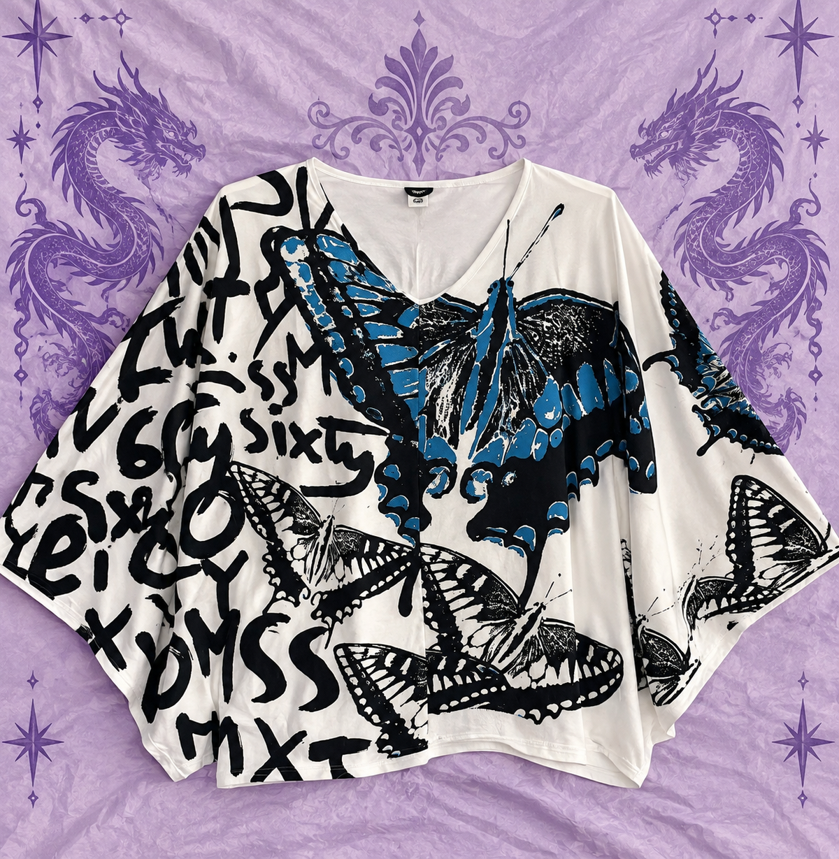 Miss Sixty Collection Butterfly Graphic Top – Size S