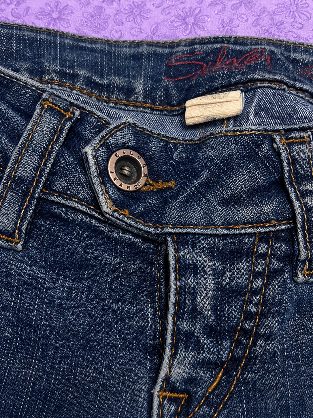 Silver Jeans Shorts Donna XS Blu Denim Y2K Vita Bassa Vintage