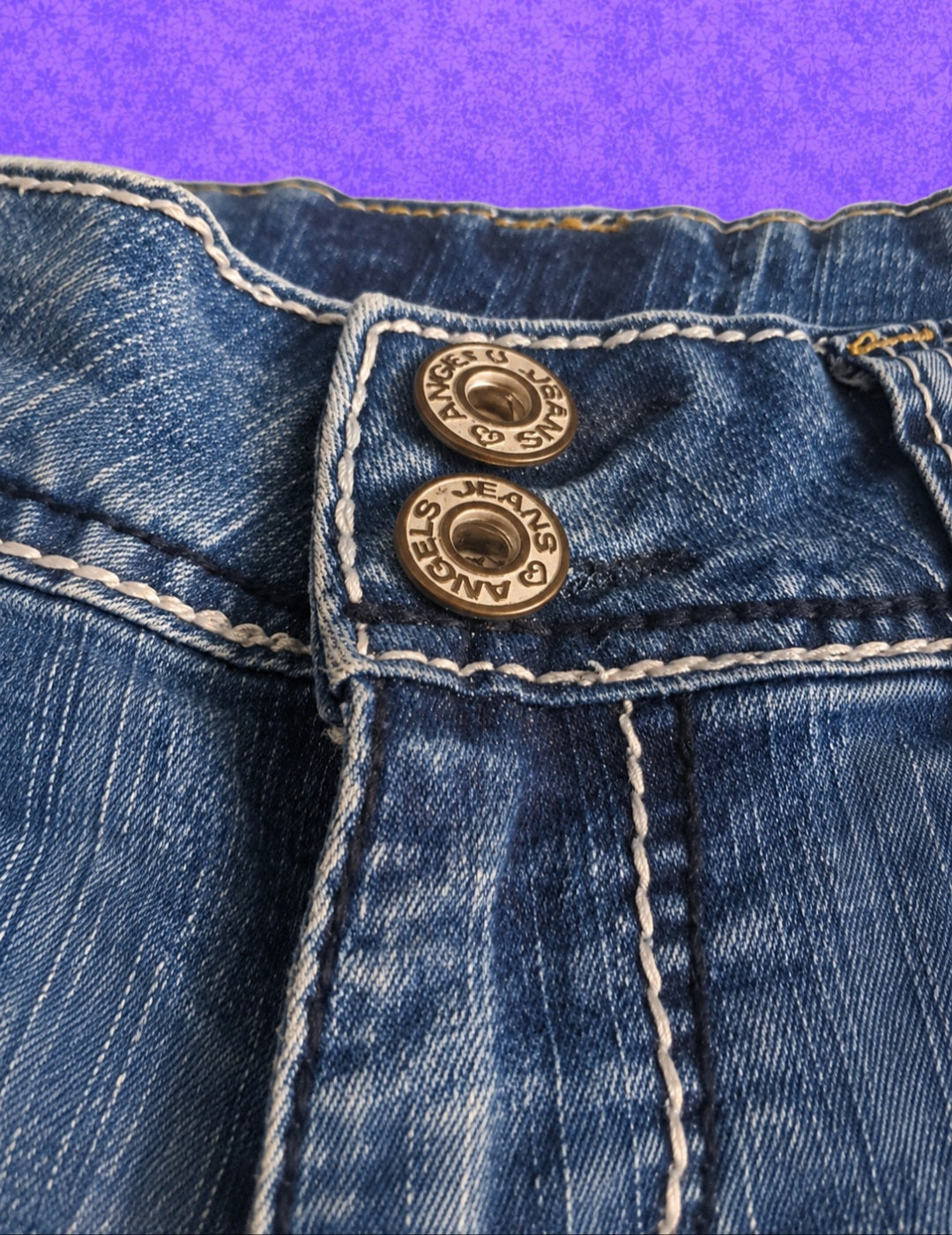 Shorts Jeans Angels Donna Y2K Vita Bassa Denim Blu | Gedico Store