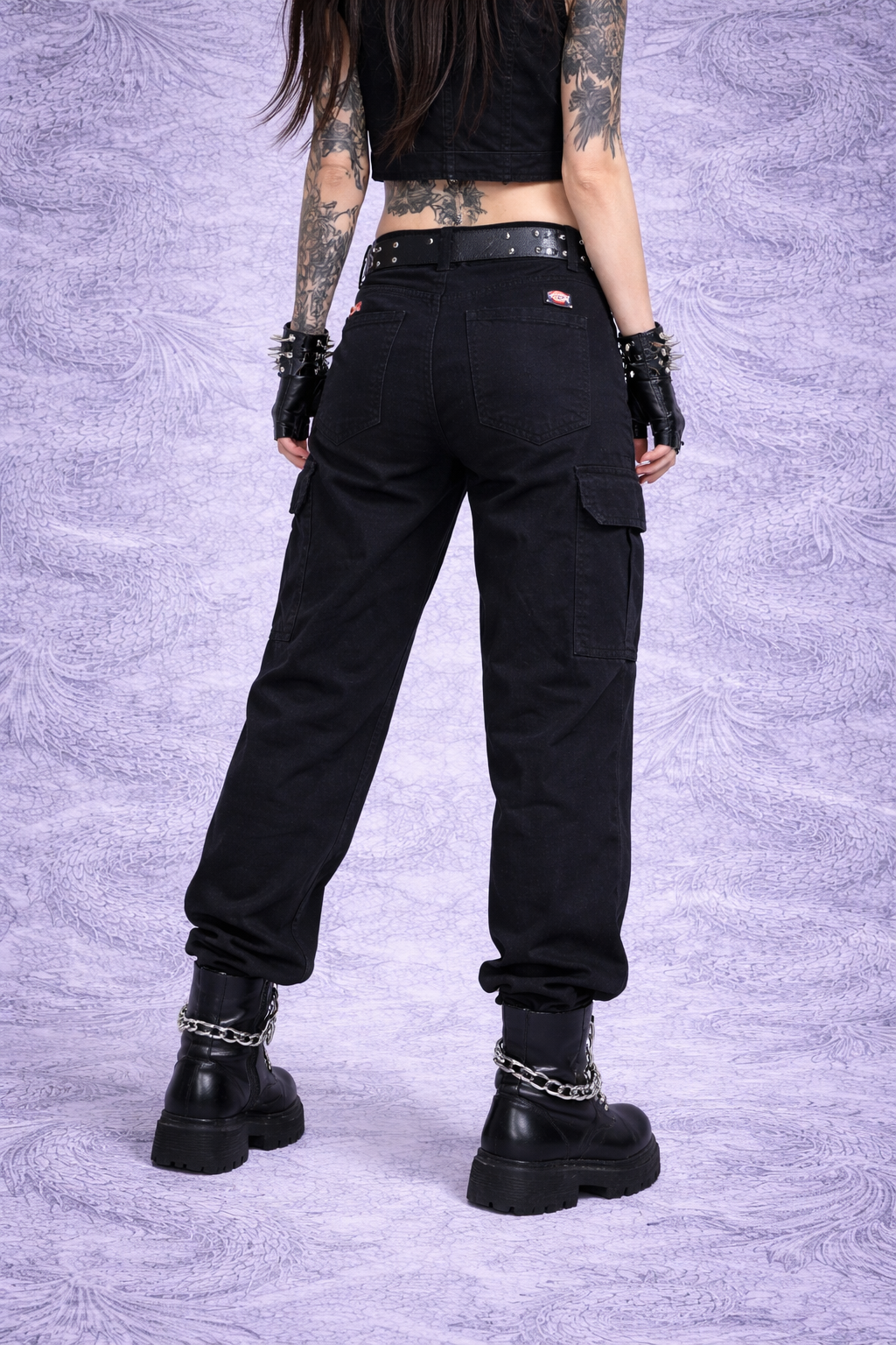 Dickies Pantaloni Cargo Neri Unisex – Workwear Streetwear Punk Grunge Utility Pants