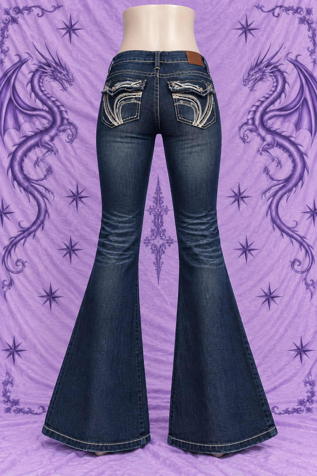 Jeans Araya Y2K de tiro bajo estilo flare para mujer