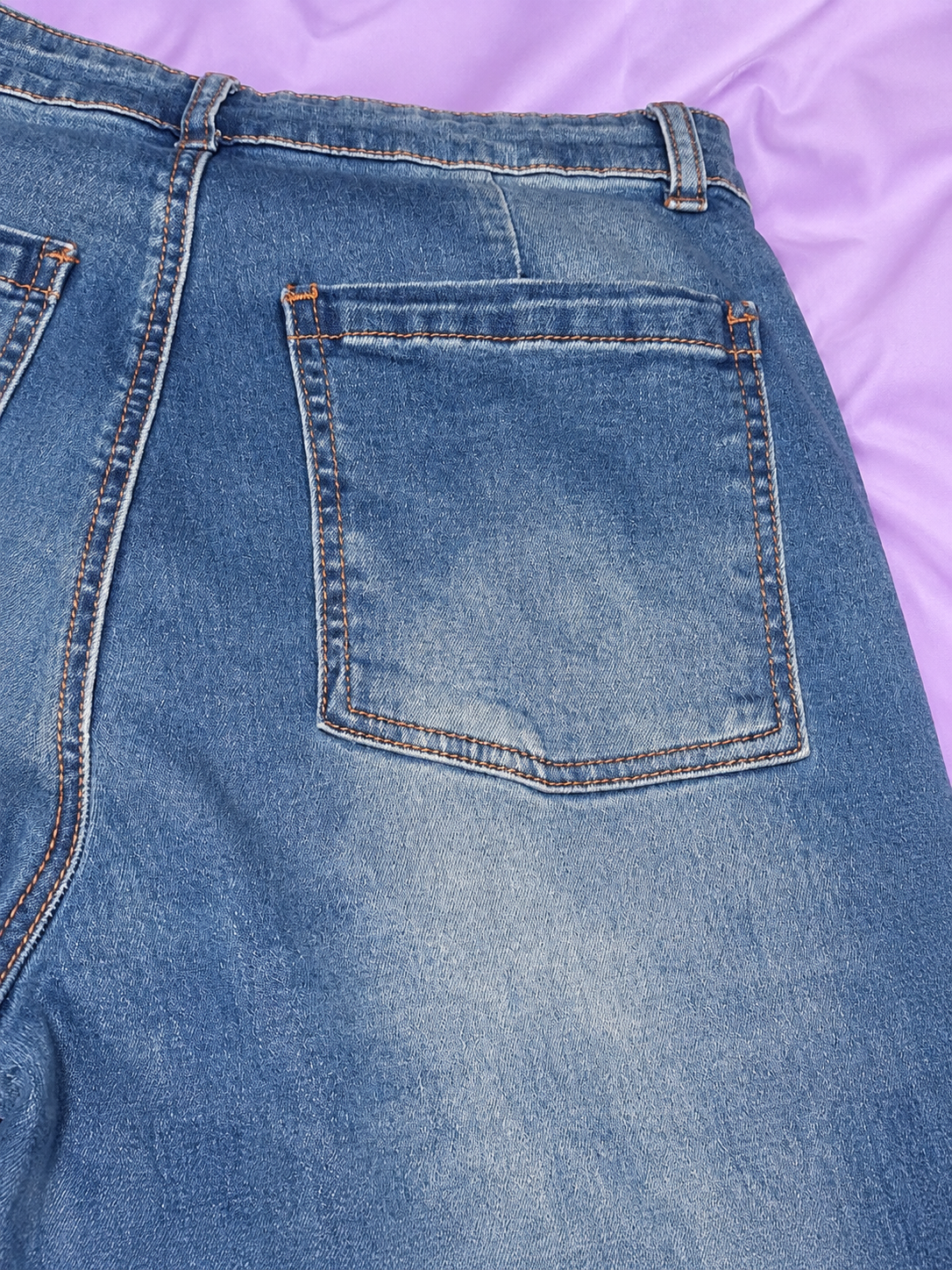 Wax Jean Y2K Baggy Cargo Jeans Blue Wide Leg Denim Size 7/28