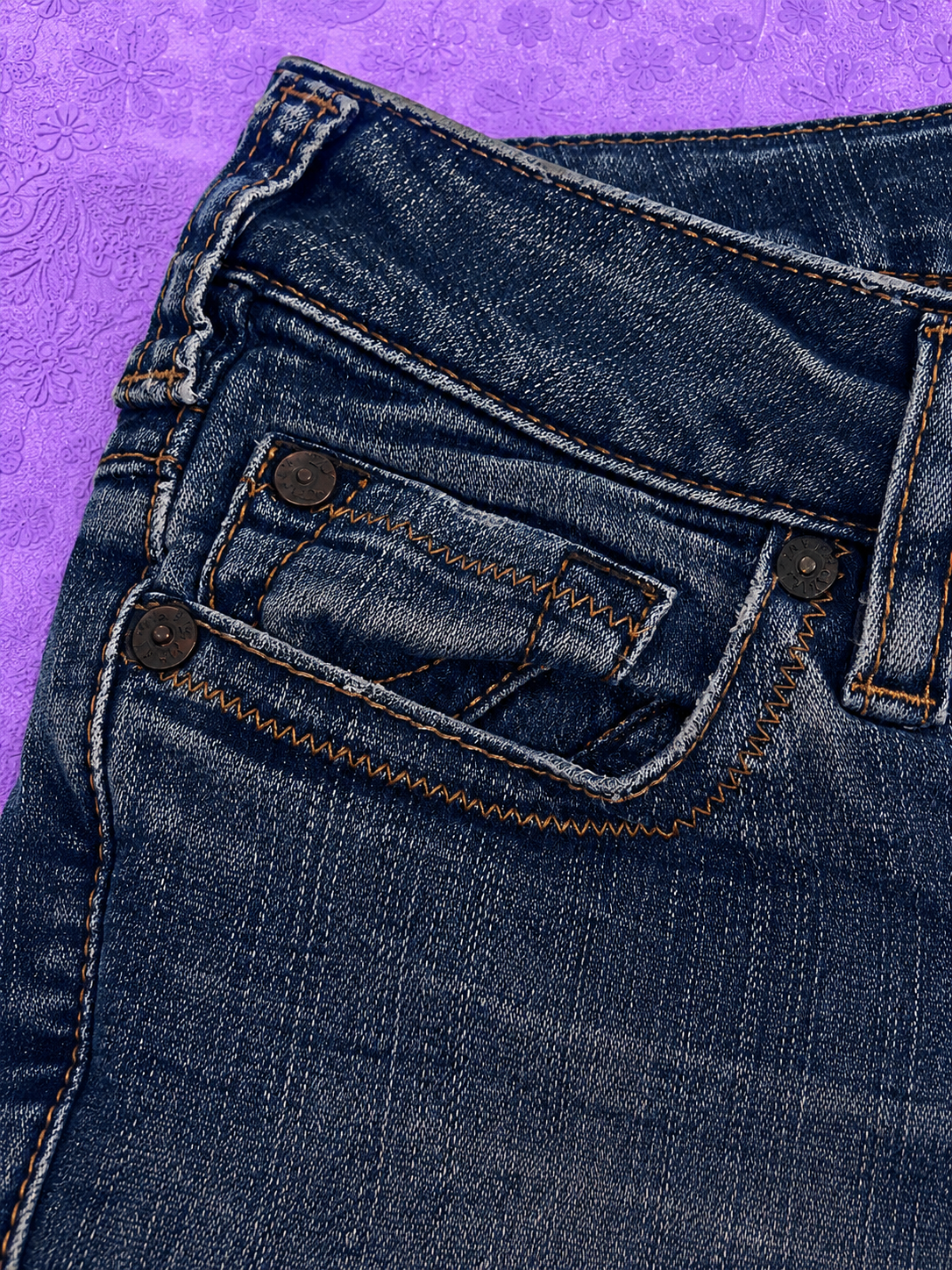 Silver Jeans Shorts Donna XS Blu Denim Y2K Vita Bassa Vintage