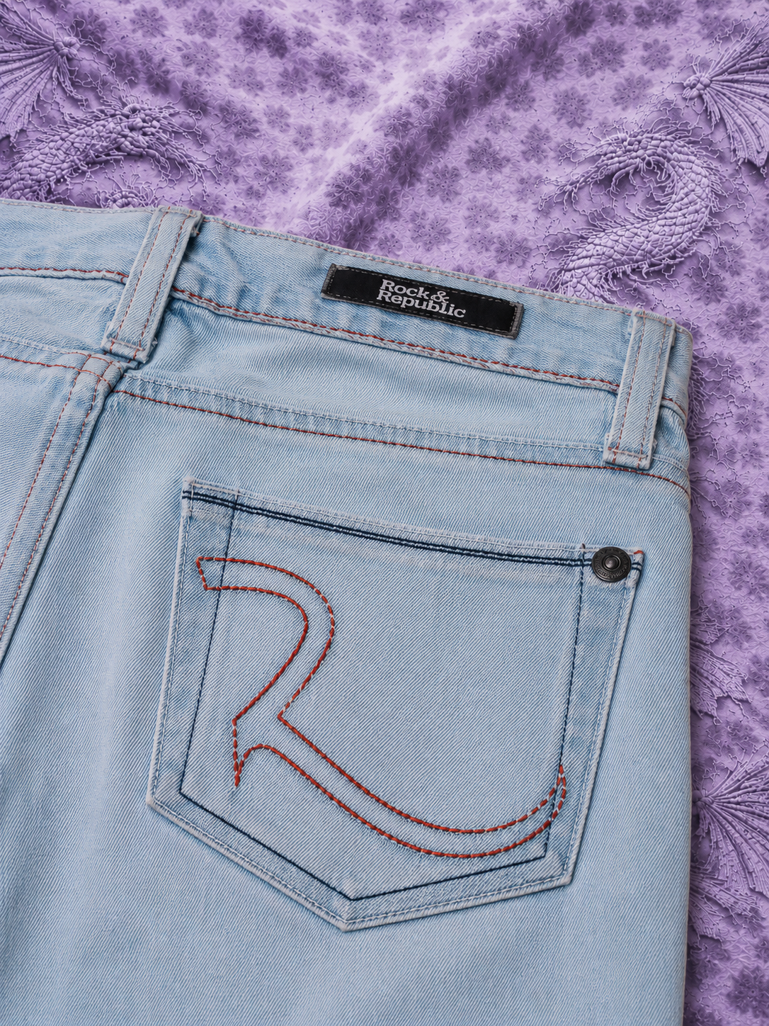 Jeans Donna a Zampa Chiari Rock & Republic Stile Y2K Flare