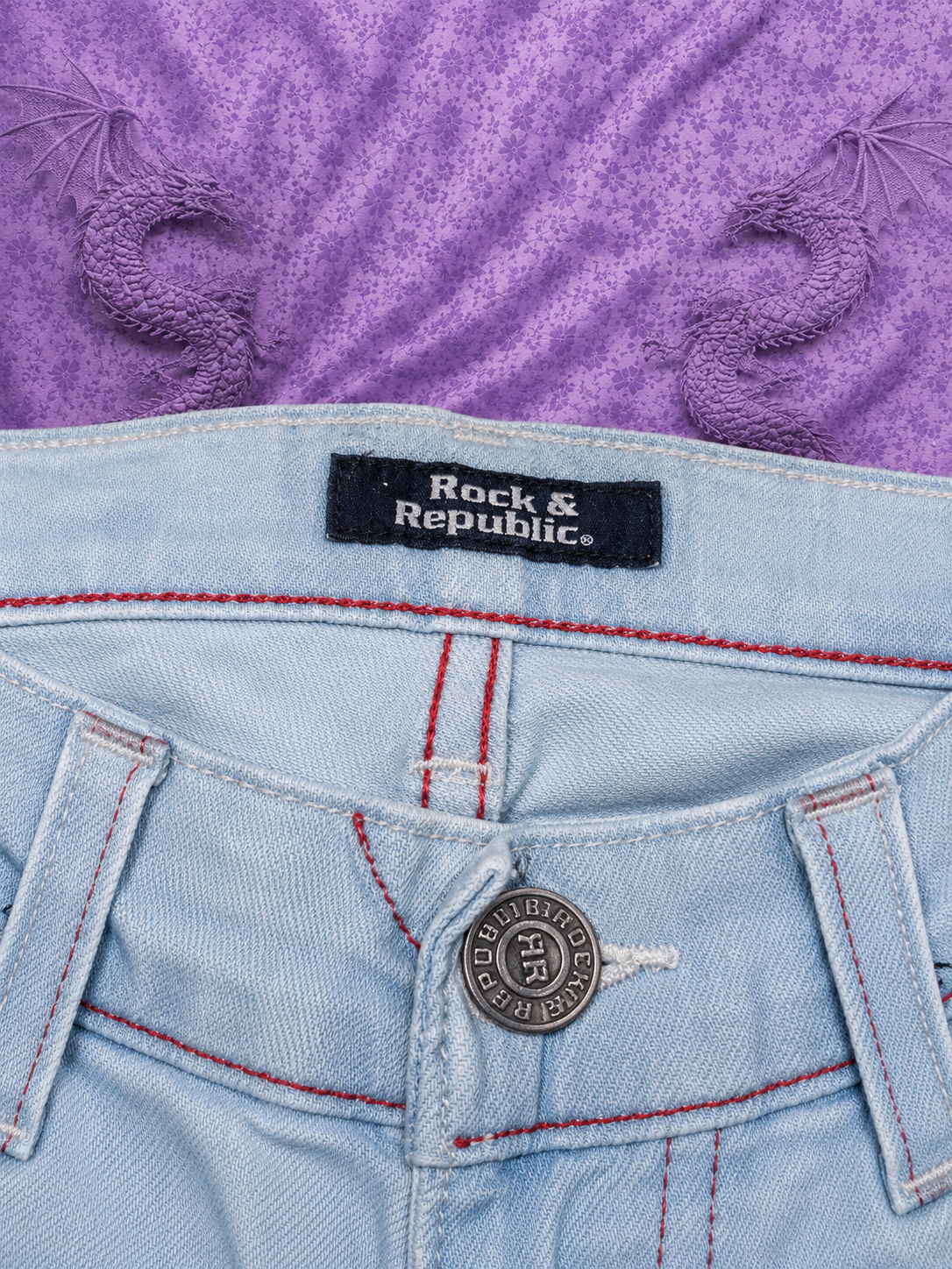 Jeans Donna a Zampa Chiari Rock & Republic Stile Y2K Flare