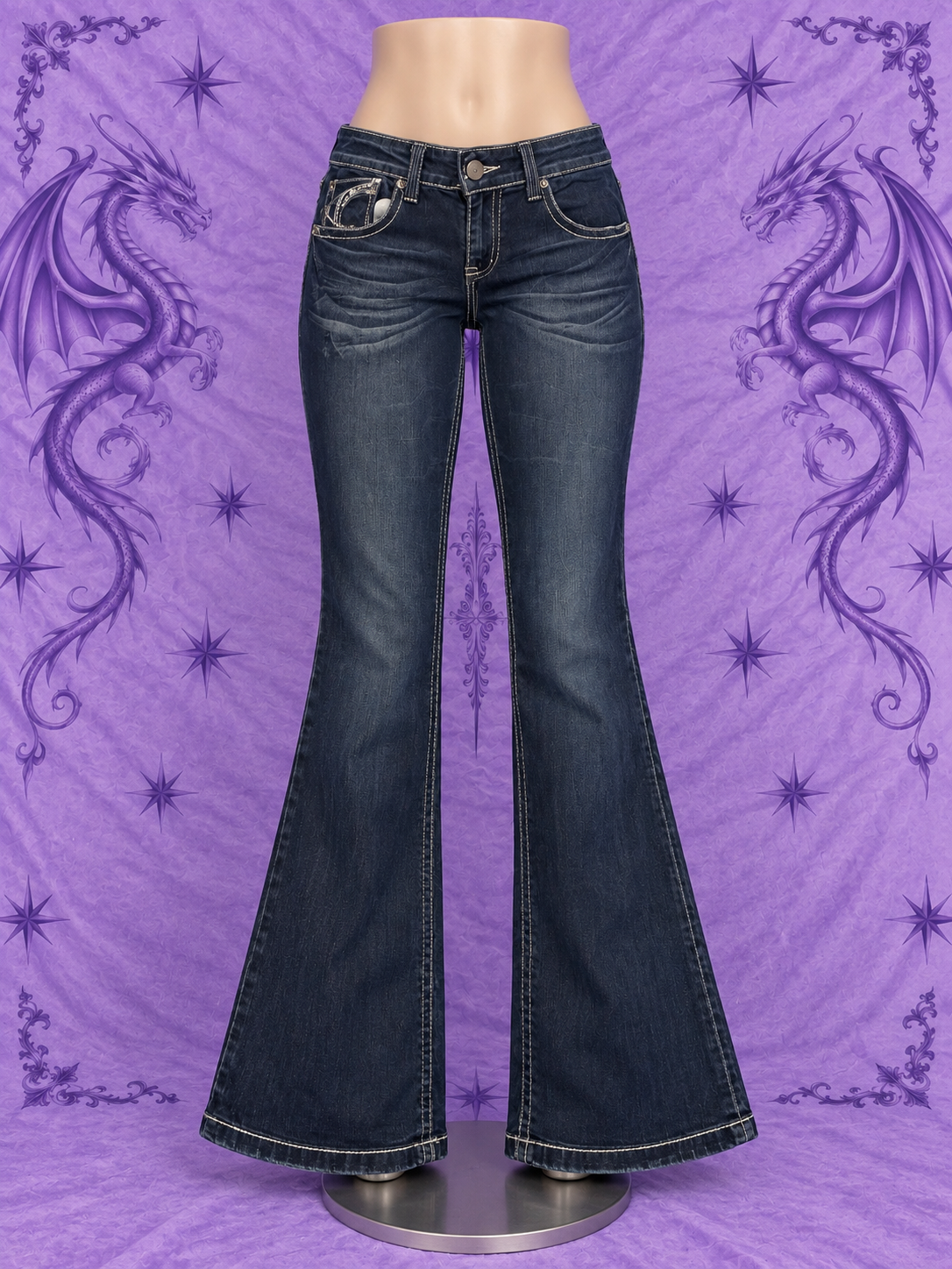 Jeans Araya Y2K de tiro bajo estilo flare para mujer