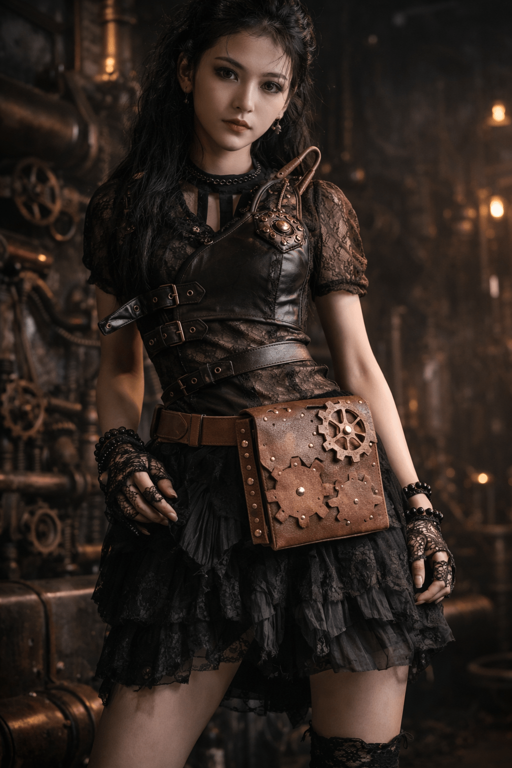 Unisex Steampunk Gear Waist Bag – Industrial Punk Utility Belt - GEDICO STORE